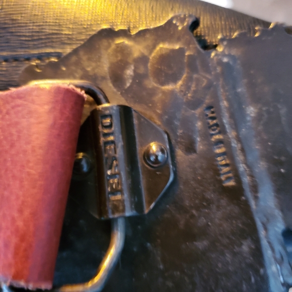 DIESEL Vintage Red Leather Belt - Picture 7 of 7